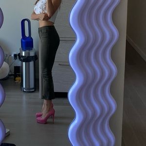 Cropped khaki jeans - fitting slim